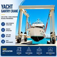 Lève-bateau mobile marin sur mesure de 15 tonnes pour le lancement de yachts en marina
