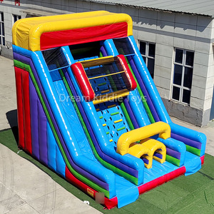 Nhà máy-tạo ra Inflatable lâu đài bouncy cho trẻ em khô trượt nhảy trở ngại Combo và dọc Rush cho cuộc phiêu lưu ngoài trời - Product Image 3