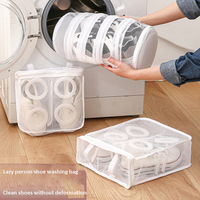 Sac de lavage en maille pour nettoyer en toute sécurité les chaussures de sport, les baskets, les chaussures de tennis, les paniers à linge et les poubelles.