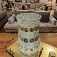 Vases en cristal luxueux sculptés à la main pour les mariages et les restaurants Cadeaux en verre et en cristal
