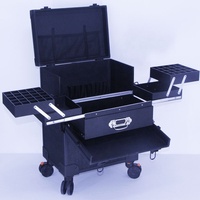 Chariot de maquillage en gros, étui à vernis à ongles, support de transport, organisateur, étui de voyage, outil de coiffeur, organisateur pour coiffeur