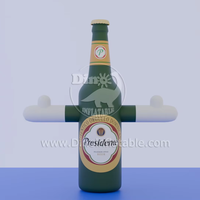 Danseur gonflable adapté aux besoins du client d'air de main de vague de bouteille de bière pour la publicité