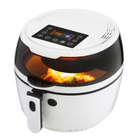 Friteuse à air numérique ronde de 5,5 L avec construction en aluminium, contrôlée par application, pour usage domestique