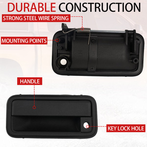 Cubiertas para manijas de puerta para Cadillac Chevrolet Gmc, juego de ABS negro, izquierda y derecha - Product Image 4