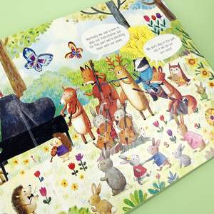 Livre sonore Mozart personnalisé OEM, orchestre d'animaux, joue <span class=keywords><strong>de</strong></span> la <span class=keywords><strong>musique</strong></span> classique, livre interactif, 5 boutons, pages en carton, boîte en ABS - Product Image 5