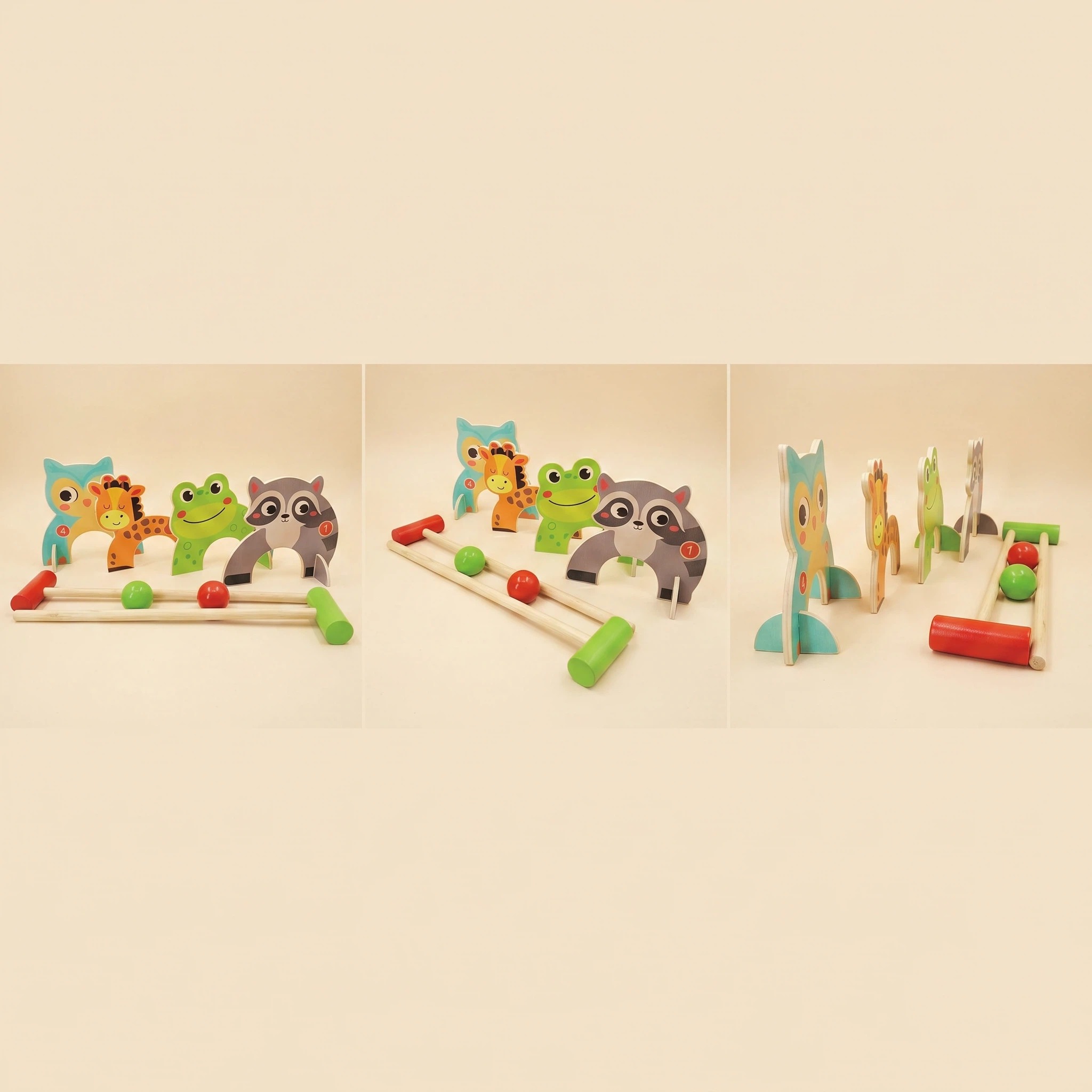 Jeu de croquet animalier