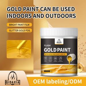 Peinture or pailleté 24 carats acrylique or brillant à base d'eau <span class=keywords><strong>pour</strong></span> finition <span class=keywords><strong>bois</strong></span> ciment poterie métal - Product Image 3