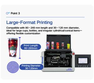 <span class=keywords><strong>เครื่อง</strong></span>พิมพ์ยูวีแบบโรตารี่ความเร็วสูงสำหรับขวด พิมพ์ได้เสถียร สำหรับการผลิตจำนวนมาก - Product Image 4