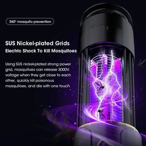 Nueva Lámpara Eléctrica Antimosquitos con Luz Púrpura, Batería Integrada, para Uso Doméstico, Montaje en Pared, para Exteriores - Product Image 2