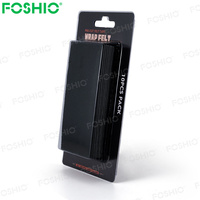 Foshio Personnaliser 10Pcs Noir Feutre En Plastique Raclette Wrap Microfibre Tampon Pour Raclette Vinyle Outil
