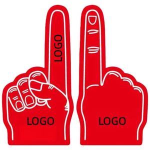 Guantes con Logotipo de Diseño Personalizado, Grandes, para Promociones, Fiestas, Estadios, Animación, Dedos de Espuma Multicolores - Product Image 1