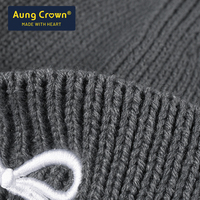 Gorros de Invierno de Punto Cálidos para Exteriores, Gorros Tipo Beanie con Logo Bordado de Lazo de Color Sólido Unisex de Alta Calidad al por Mayor