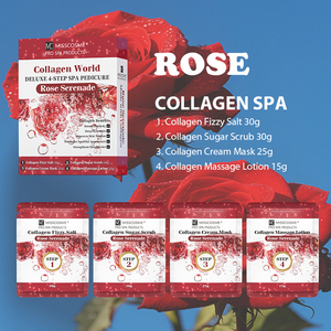 Système de pédicure professionnel végétalien biologique Rajeunissement de la peau au collagène pétillant Fabricant personnalisé Kit de pédicure spa en 4 étapes - Product Image 1