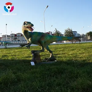 Animatronic-dinosaurio Velociraptor realista, Parque jurásico, utillaje