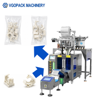 Machine de remplissage, scellage et emballage automatique à 2 bassins vibrants pour attaches en plastique, clips, boutons-pression et boucles en plastique
