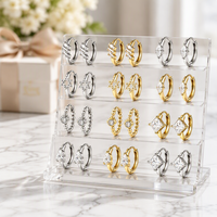 Vente en gros usine HOVANCI Zesenlin Boucles d'oreilles clip vintage en acier inoxydable pour cartilage d'oreille, style chandelier, pour femme