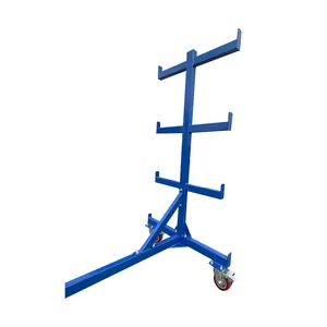 Hanyu Double Side 4 Tiers Steel Cantilever Rack With Wheels