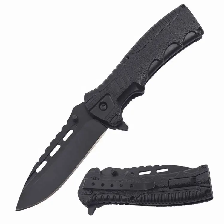 Black Switch Blade Falt taschen messer Camping Tactical Knife Selbstverteidigungs-Taschen messer mit Feuers tarter