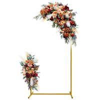 Nouveau support de toile de fond arqué pour mariage, en fer forgé, support à fleurs en acier inoxydable, hauteur 6-7 pieds, décorations de mariage durables or/argent