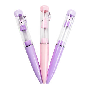 O & Q lindos bolígrafos flotantes 0,7mm negro azul tinta plástico cuerpo gordito retráctil conejo chica diseño para OEM/ODM Día de Pascua - Product Image 1