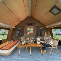 Tente de camping extérieure surdimensionnée 17,28 pieds, quatre saisons, à montage automatique, gonflable, 3,6x4,8m, sans configuration requise, tente de voyage