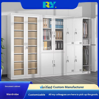 Armoire de classement en acier moderne antivol Ruoyi AL-027, casier de bureau, casier de dortoir pour employés, armoire avec serrure