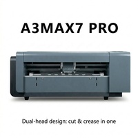 Plotter de Corte de Doble Cabezal A3MAX7 PRO, Cortadora Digital de Alta Velocidad con Rueda de Hendido Rotatoria y Herramienta de Corte Eléctrica