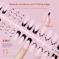 Vente Chaude Ongles à Presser de Haute Qualité Doux French Manucure en Gros Logo Personnalisé Cercueil Moyen Faux Ongles Pré-Appliqués 30 pièces