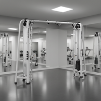 CX8023 Équipement de musculation à câble en acier réglable, machine de fitness multifonctionnelle pour usage commercial et domestique, exercices de fitness
