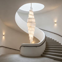 Décoration intérieure moderne, luminaire suspendu de luxe, villa, hall d'entrée, escalier, hall d'hôtel, lampe de plafond en albâtre personnalisée, lustre de luxe