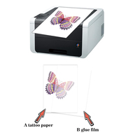Kertas Tato Sementara KeMeng Waterslide Ukuran A4 Tahan Air Stiker Tato Transfer Kompatibel Printer Laser Inkjet DIY Tubuh