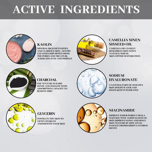 Mascarilla limpiadora de barro de berenjena de fábrica Barra de arcilla purificante té verde orgánico sólido purificador cúrcuma máscara de arcilla vegana palo - Product Image 5