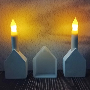 S0112 Ins Family Home Decor 3D Silicone Cupcake Mold Six Ins <b>House</b> Candlestick Ornaments Packed in Bag Made of Plaster - Product Image 5