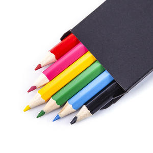 Coffret de crayons de couleur personnalisés promotionnels en bois, taille courte, pour la vente directe d'articles d'art – Cadeau offert - Product Image 2