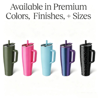 Gobelet isotherme élégant et pratique en acier inoxydable de 30 oz avec poignée, personnalisable avec logo de marque, idéal pour les cadeaux de voyage ou les excursions.