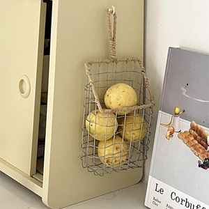 Panier de rangement multi-usages en fil de fer tressé ZJH pour la cuisine avec porte-revues et porte-journaux - Product Image 1