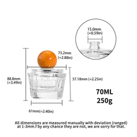 Flacon de parfum en verre délicat en forme de gâteau de 70 ml avec vaporisateur pompe rechargeable vide de luxe
