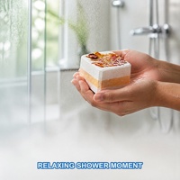 Tablette de douche effervescente à l'orange douce OEM ODM 50g, étiquette privée personnalisée, ensemble cadeau spa apaisant et relaxant pour la douche