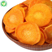 XMSD Chips de carottes frites sous vide, best-seller, collation saine, croustillantes, tranchées, saveur salée et fruitée