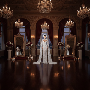 Vestidos de Noche Elegantes de Diseñador, con Cuentas, de Lujo, Formales, Silueta Sirena, Largos hasta el Suelo, Transpirables, Sostenibles, Hechos a Mano, Tallas Grandes - Product Image 3