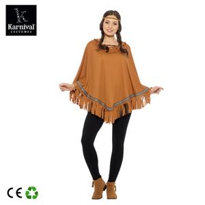 Costume de carnaval indien pour femmes, poncho de <span class=keywords><strong>cowboy</strong></span> avec franges, robe hippie traditionnelle pour adultes, deux couleurs - Product Image 4