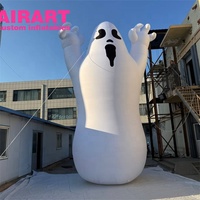 Modèle de fantôme gonflable de grande taille de festival d'Halloween, ballon fantôme blanc gonflable à vendre