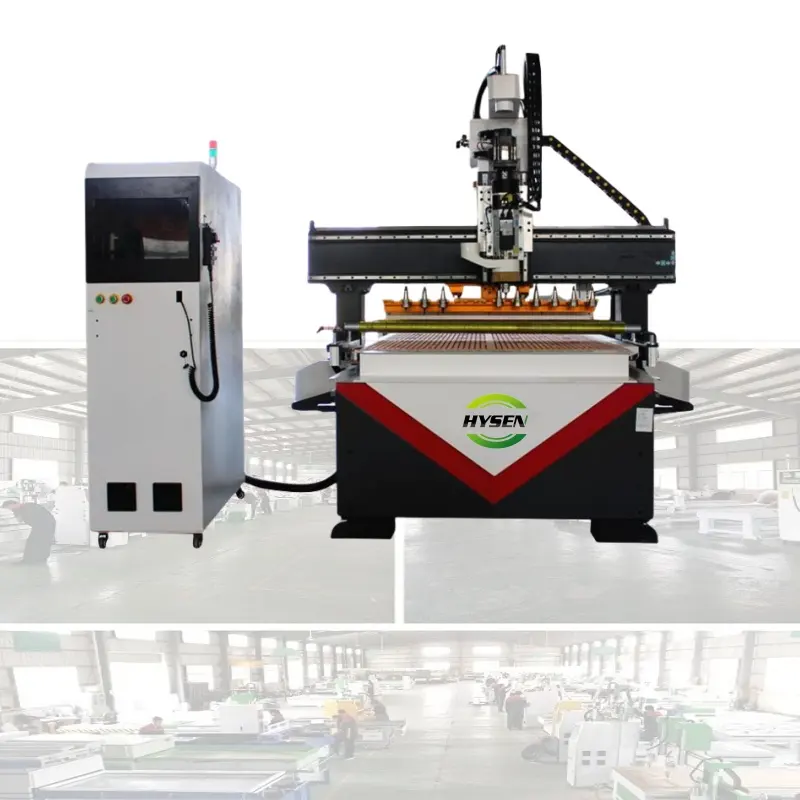 HYSEN cnc router woodworking machine 1325 atc cnc wood router for mdf cutting wooden furniture door making