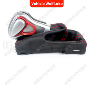 Pommeau de levier de vitesse en cuir avec surpiqûres rouges pour Audi A4 RS3 RS8 RS Q3, transmission automatique, design ergonomique - Product Image 5