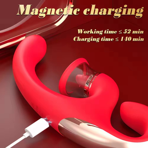 ไวเบรเตอร์แบบ 3 in 1 สำหรับผู้หญิง ทำจากซิลิโคน กระตุ้นจุดจี คลิตอริส และลิ้นสั่น - Product Image 5