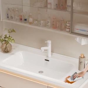 Simple and intelligent integrated ceramic basin moisture-proof bathroom cabinet washbasin bathroom vanity - Product Image 3