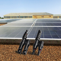 IP67 étanche 1000V T branche connecteur solaire 3P mâle femelle cuivre 30A DC série connexion parallèle 1000V PC boîtier pour