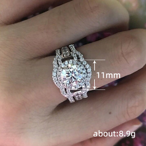 Oversized Round Stone Stackable Ring for Women Bold Statement Fashion Finger Jewelry - Product Image 5