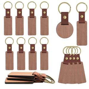 Llavero promocional con impresión láser de logotipo personalizado, llavero ECO, llavero con colgante de llave de moda de Metal y madera - Product Image 2