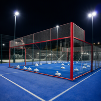 Terrain de padel professionnel en acier avec vue panoramique - Modèle d'accessoires de salle de sport